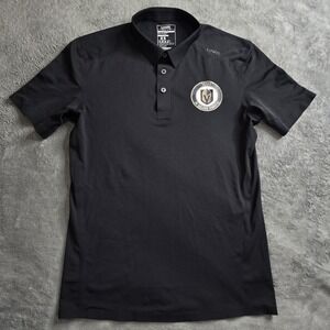 UNRL Golf Legend Performance Pique Polo Mens XS Black Vegas Jr Golden Knights